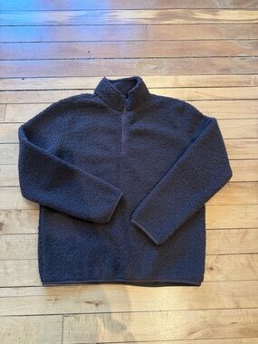 Old Navy Men's Zip-Up Sherpa Pullover - Dark Gray